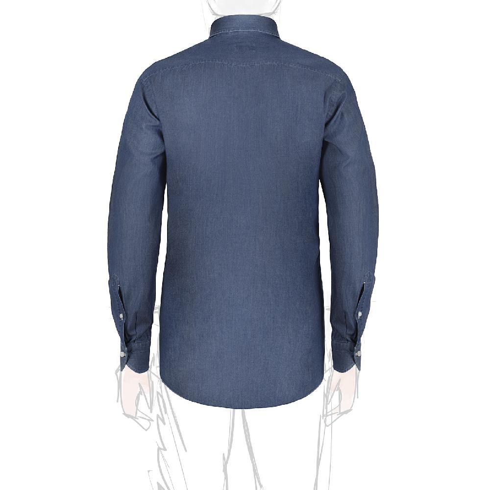 Rubinacci Camicia jeans blu Vendita Calda