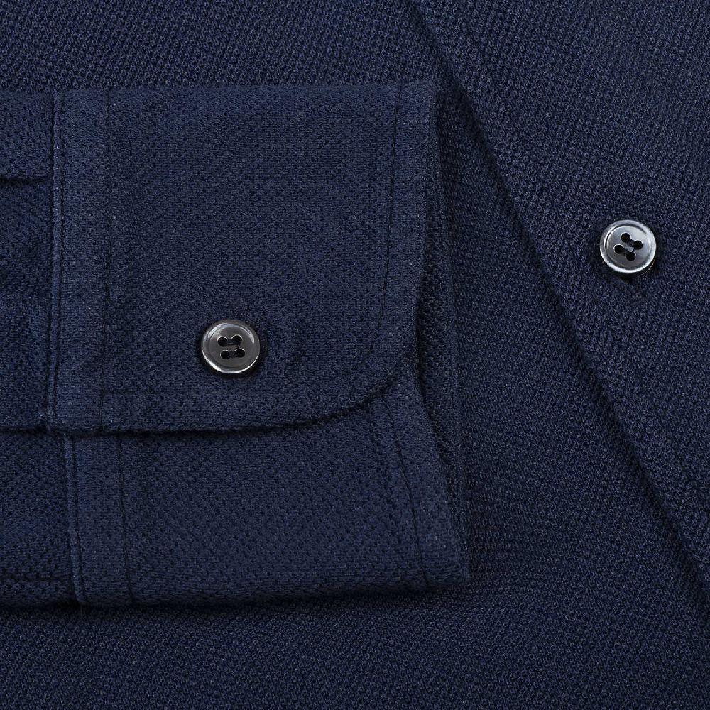 Rubinacci Camicia in piquet blu I Più Venduti