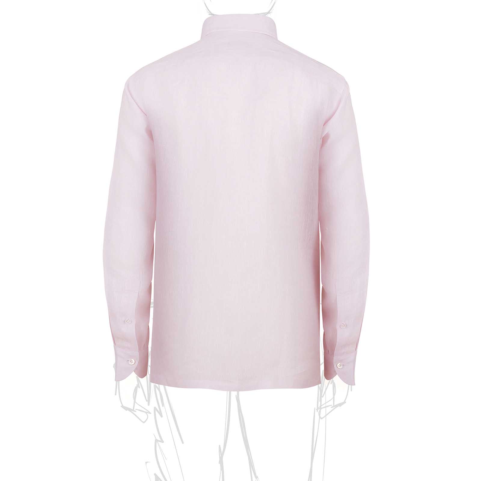 Rubinacci Polo in lino rosa Moda
