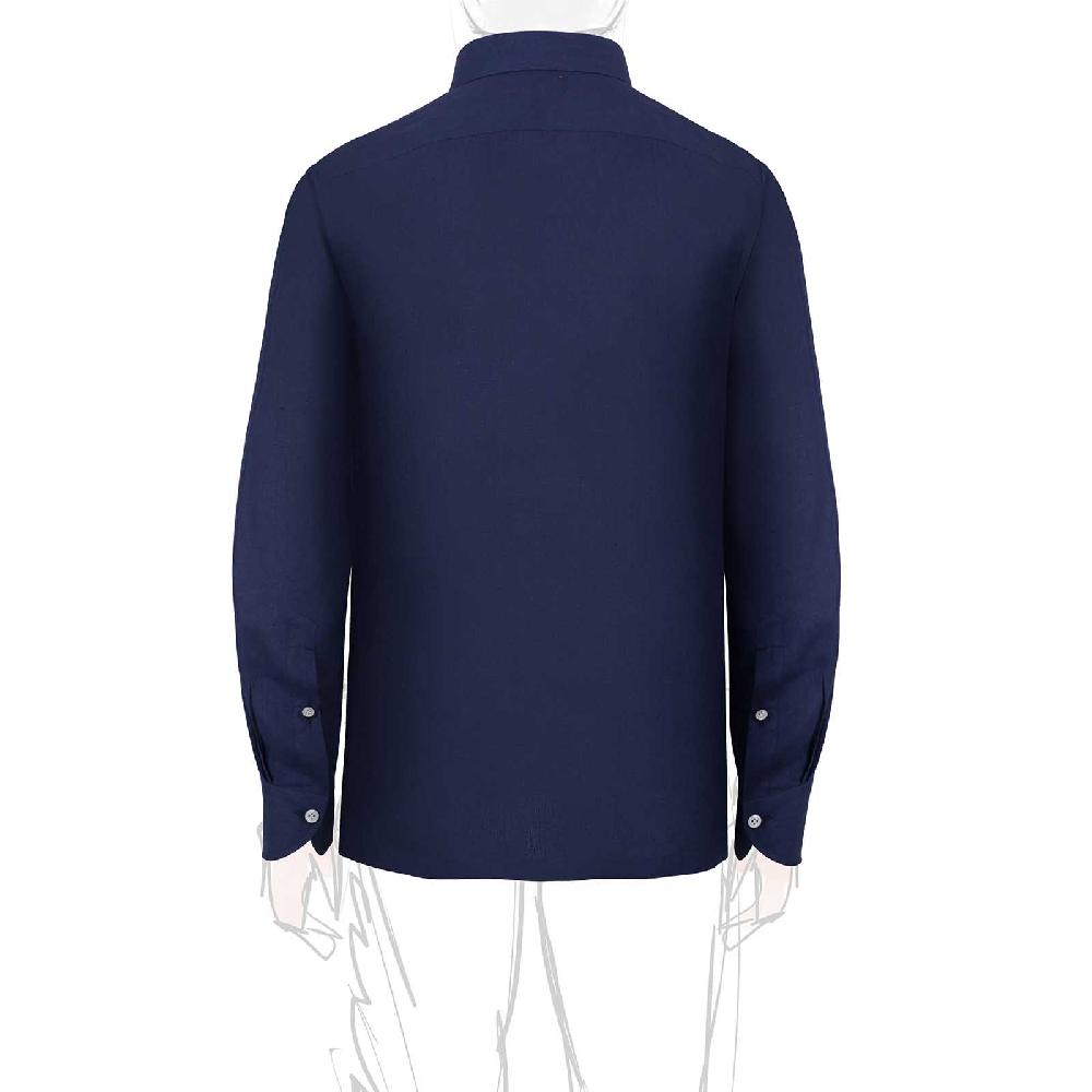Rubinacci Polo in lino bluette Italy
