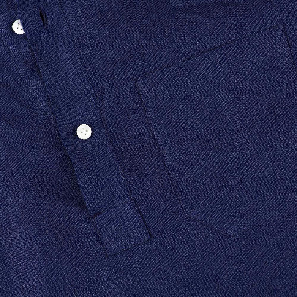 Rubinacci Polo in lino bluette Italy
