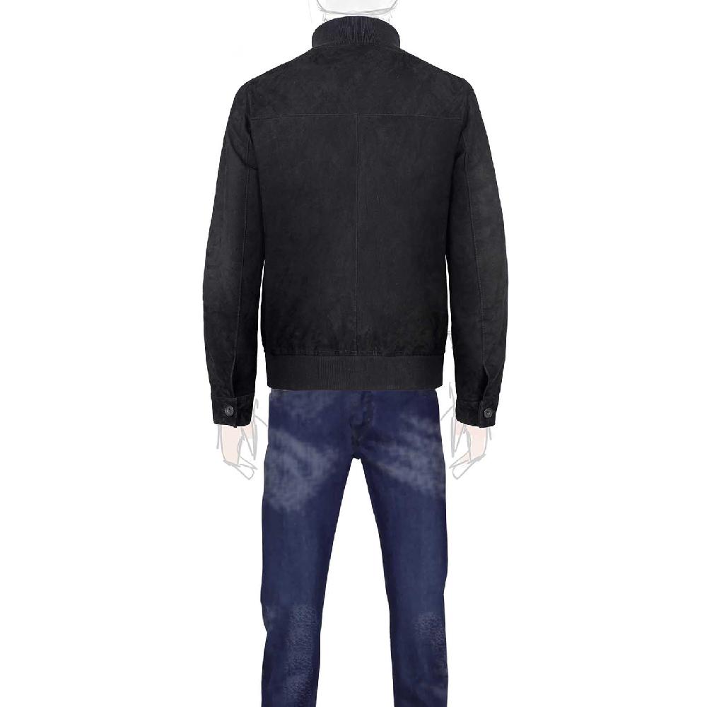 Rubinacci Bomber in camoscio nero Nuovo