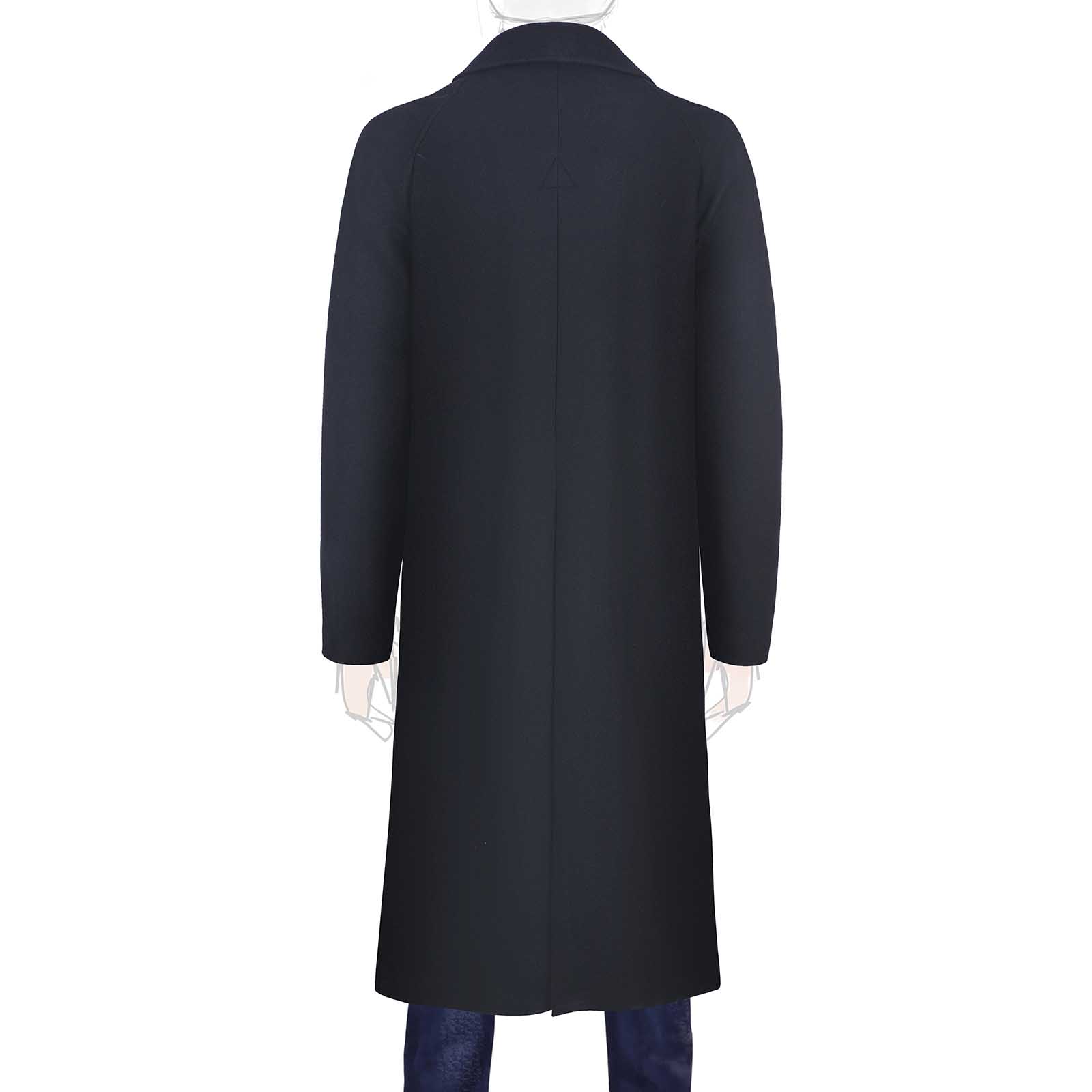 Rubinacci Cappotto raglan in lana skyfall blu Promozione