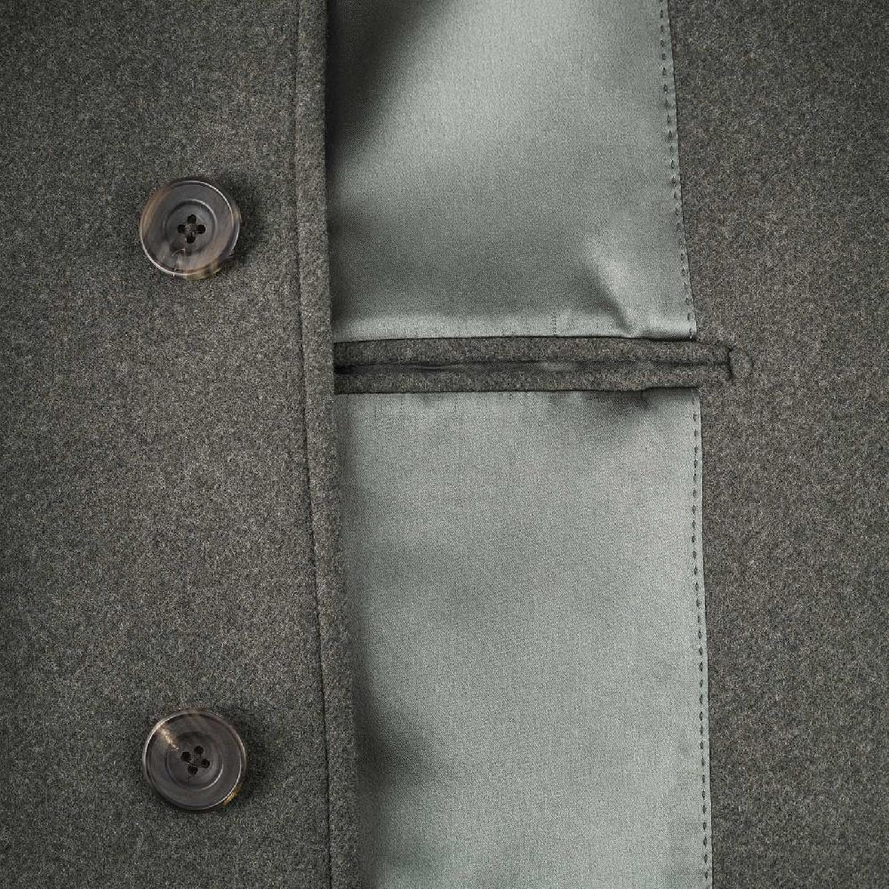 Rubinacci Cappotto raglan in lana skyfall verde Spedizione Gratuita