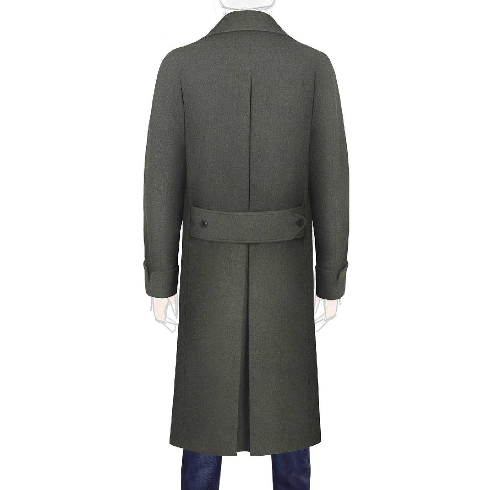 Rubinacci Cappotto ulster in cashmere verde Pezzi Unici