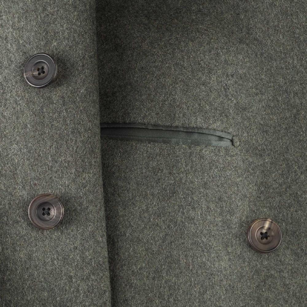 Rubinacci Cappotto ulster in cashmere verde Pezzi Unici