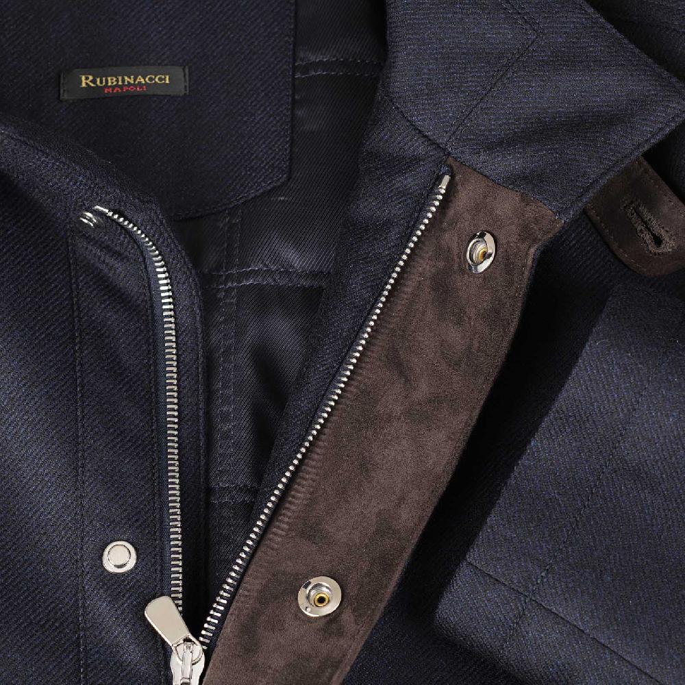 Rubinacci Giaccone in lana e cashmere blu Acquista Ora