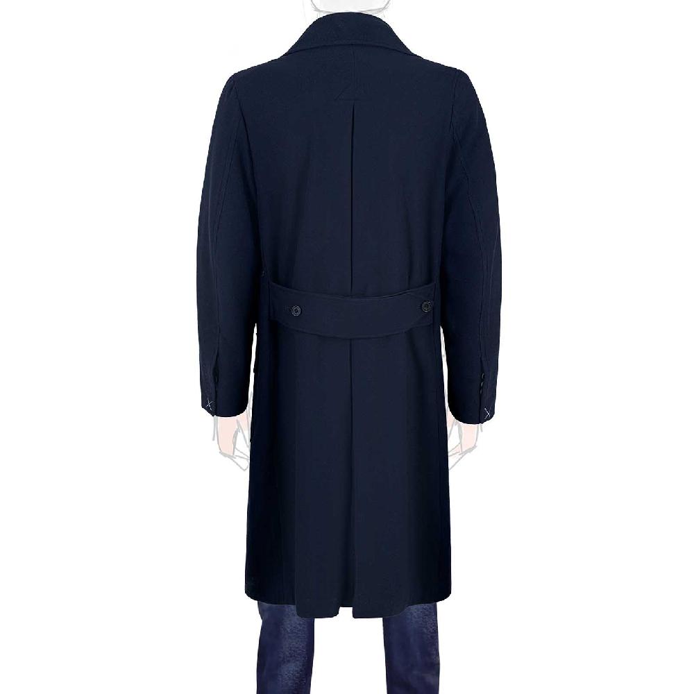 Rubinacci Cappotto Ulster in lana super 200's blu Shopping Online