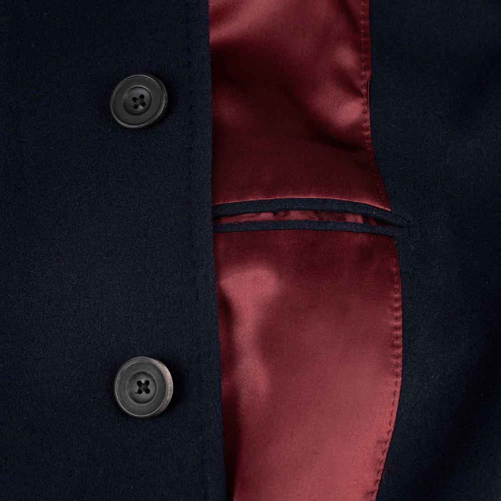 Rubinacci Cappotto Ulster in lana super 200's blu Shopping Online