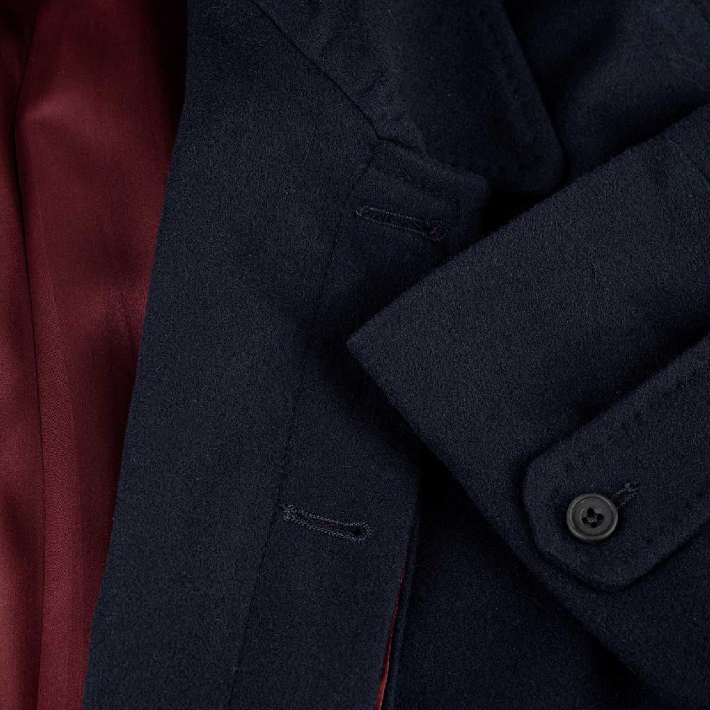 Rubinacci Cappotto raglan in lana super 200's blu Affare Del Giorno