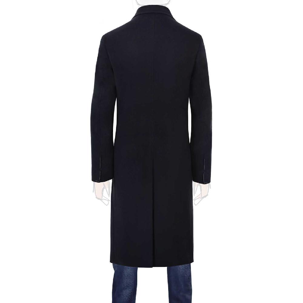 Rubinacci Cappotto in cashmere blu Presa