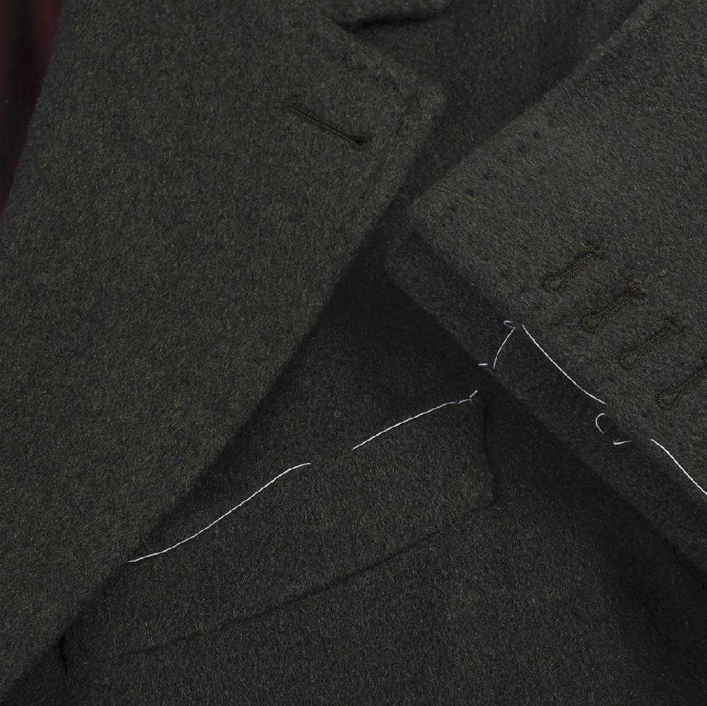 Rubinacci Cappotto in cashmere verde Smaltimento dello stoccaggio