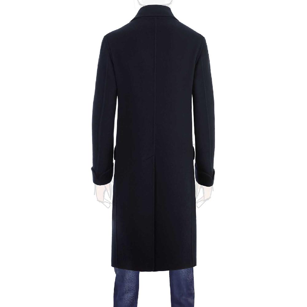 Rubinacci Cappotto doppio petto in cashmere blu Offerta migliore