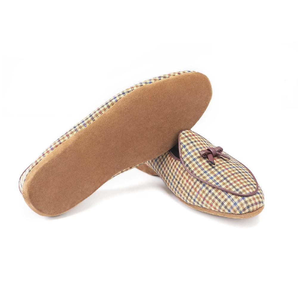 Rubinacci Vintage archive pantofola quadretti marrone Latest stili