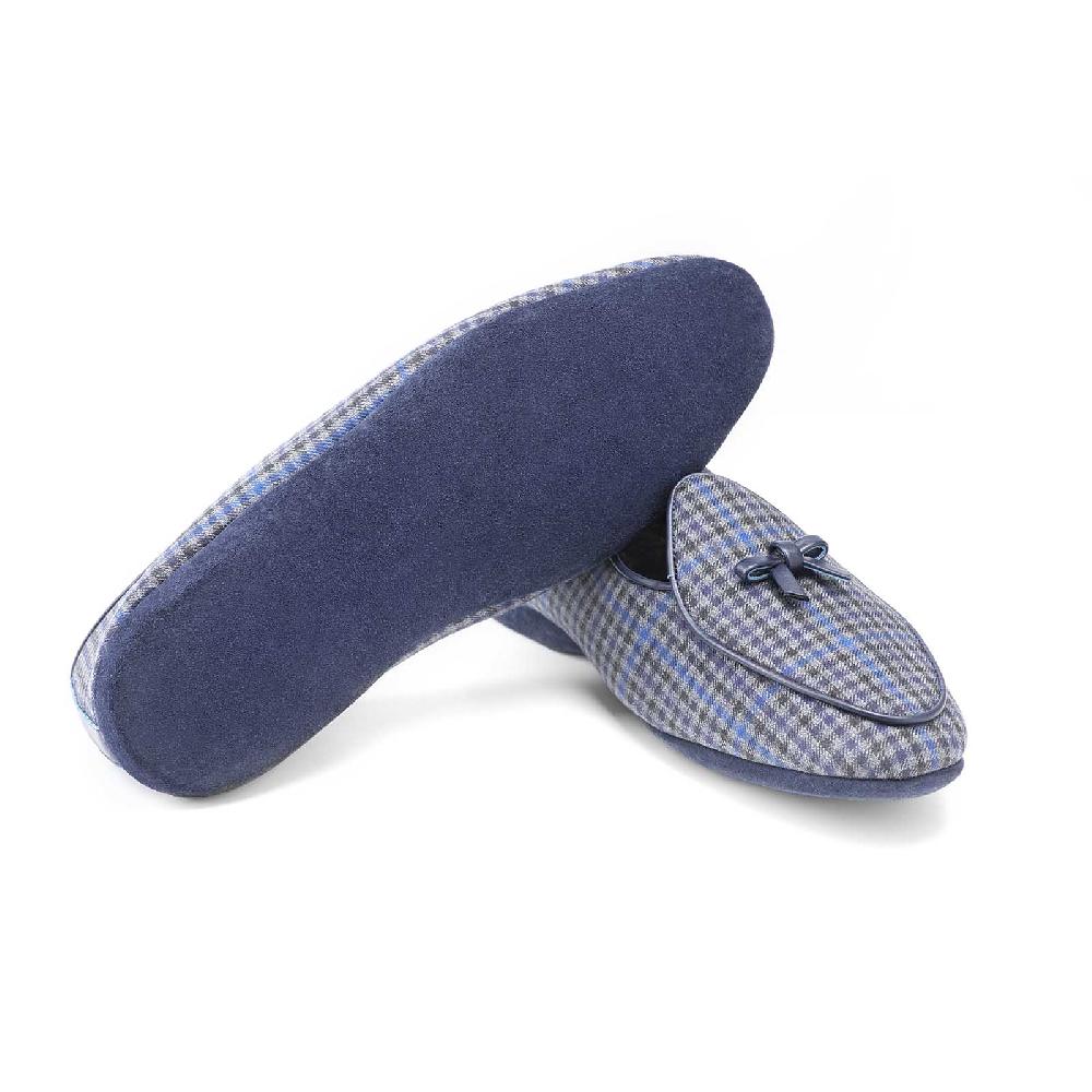 Rubinacci Vintage archive pantofola quadretti blu serie limitata Ultimi due giorni