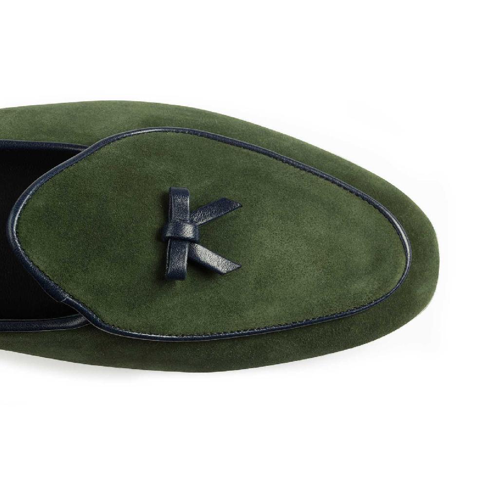 Rubinacci Marphy velour verde Offerta speciale della fabbrica