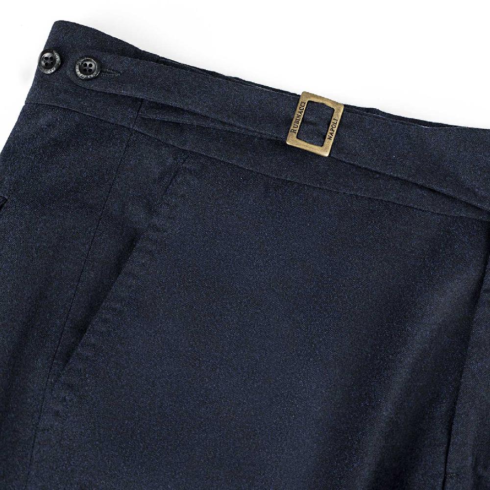 Rubinacci Pantalone genny in flanella blu Black Friday Prezzi