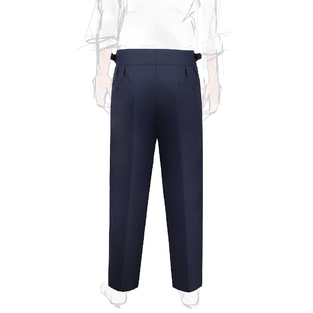 Rubinacci Pantalone manny in hopsack blu In vendita