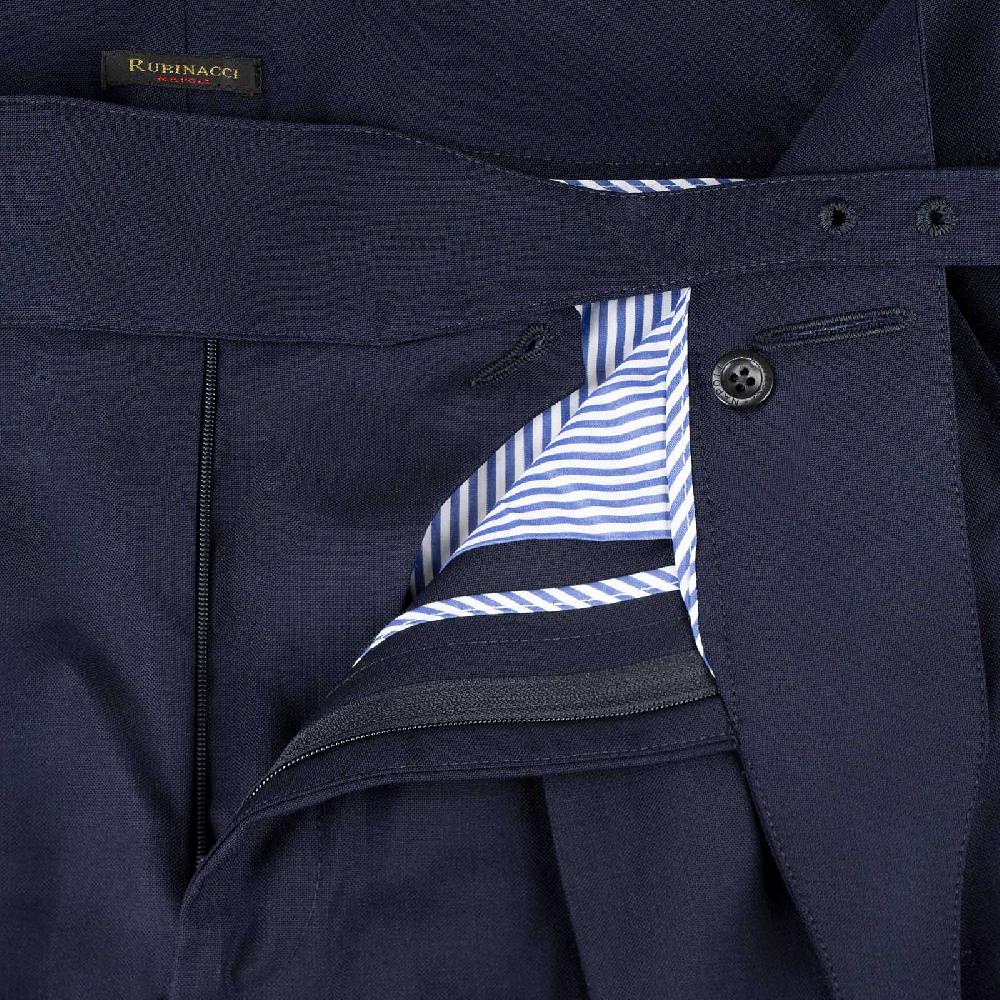 Rubinacci Pantalone manny in hopsack blu In vendita
