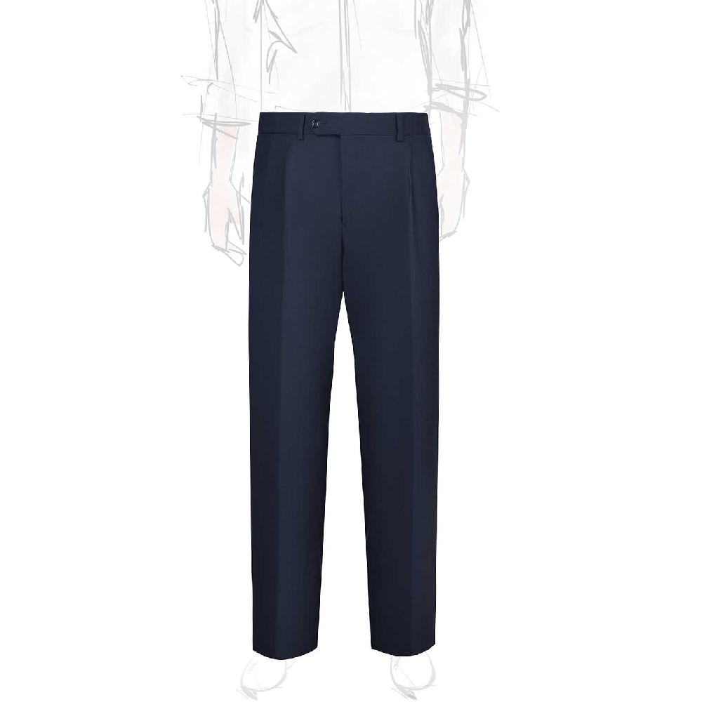 Rubinacci Pantalone 2 pinces in tasmania blu Sconti questo mese