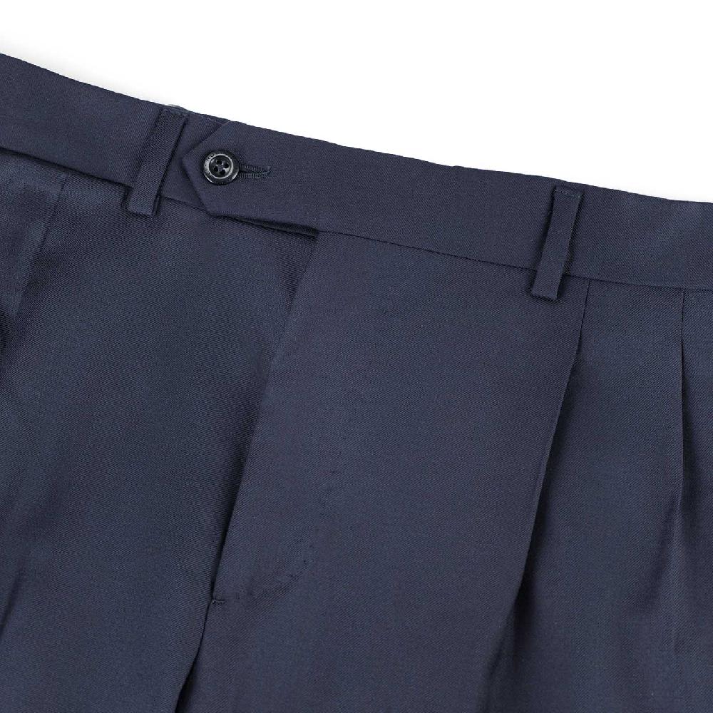 Rubinacci Pantalone 2 pinces in tasmania blu Sconti questo mese