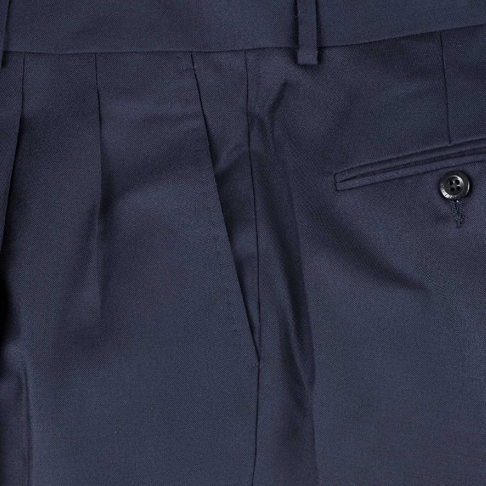 Rubinacci Pantalone 2 pinces in tasmania blu Sconti questo mese