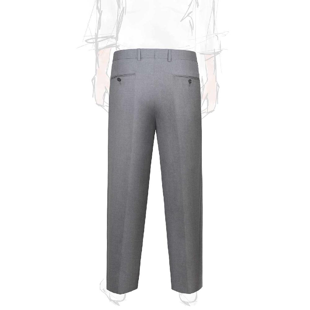 Rubinacci Pantalone 2 pinces in tasmania grigio medio Italia