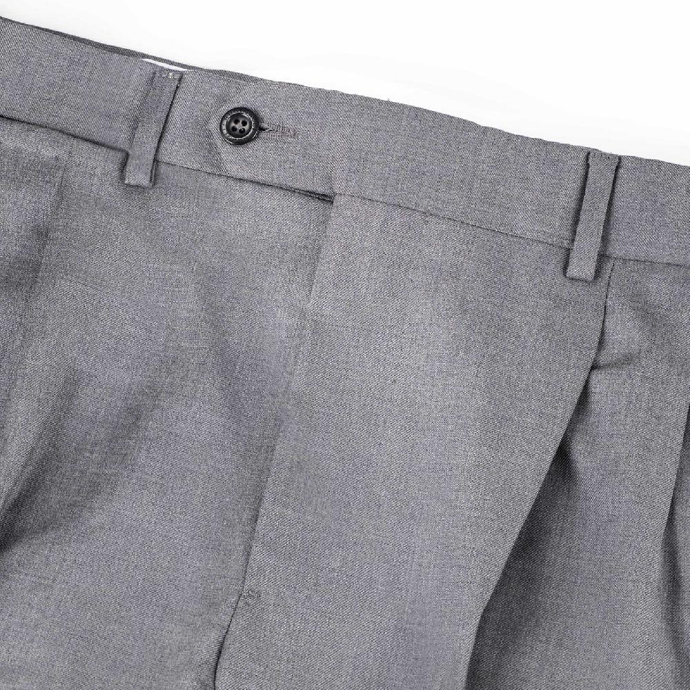 Rubinacci Pantalone 2 pinces in tasmania grigio medio Italia