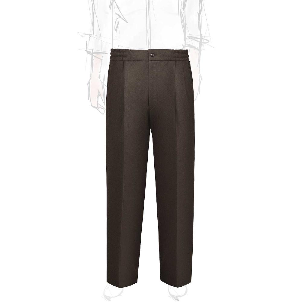 Rubinacci Pantalone leisure in flanella cioccolato Nuovo