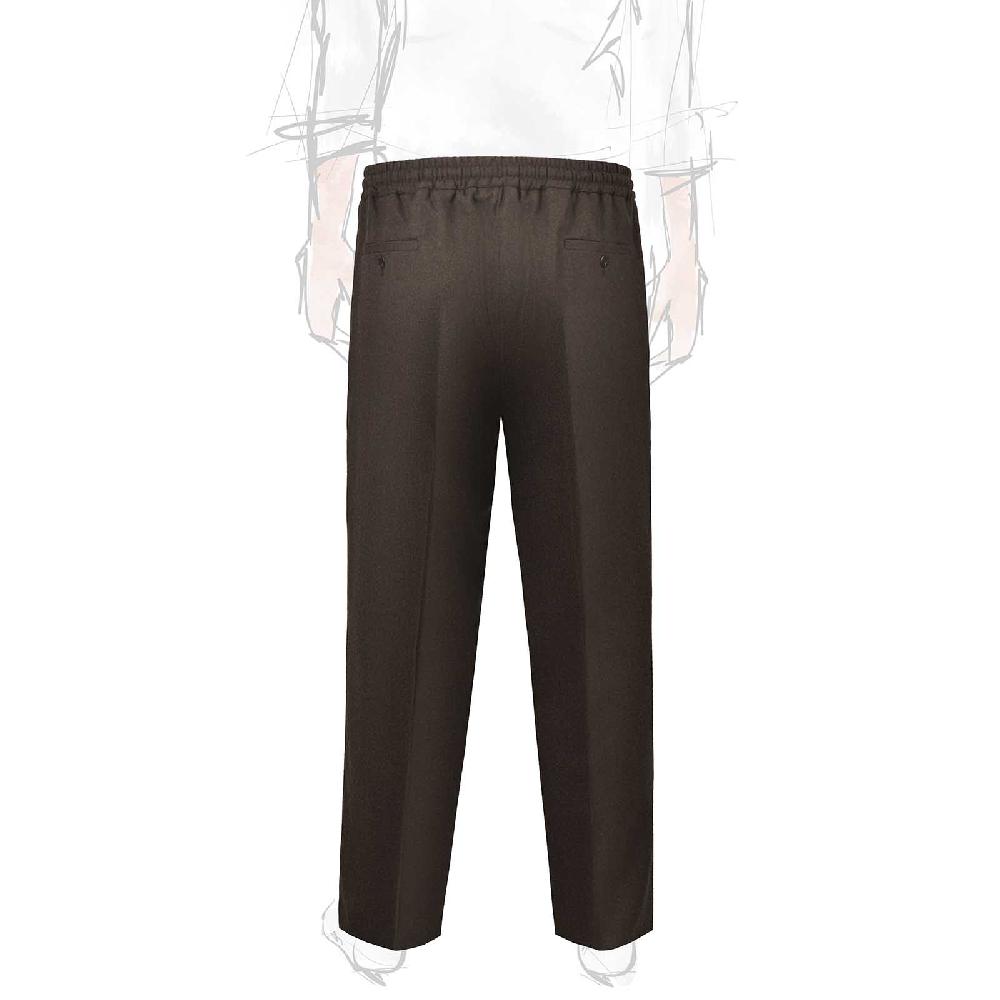 Rubinacci Pantalone leisure in flanella cioccolato Nuovo