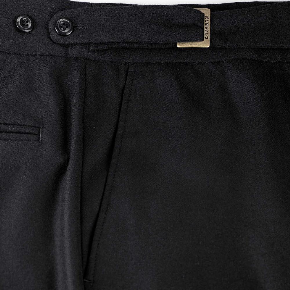 Rubinacci Pantalone genny in flanella nero Vendita