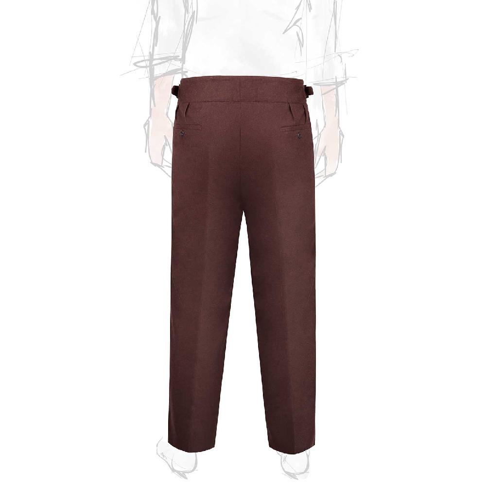 Rubinacci Pantalone manny in flanella bordeaux limited edition Pezzi Unici