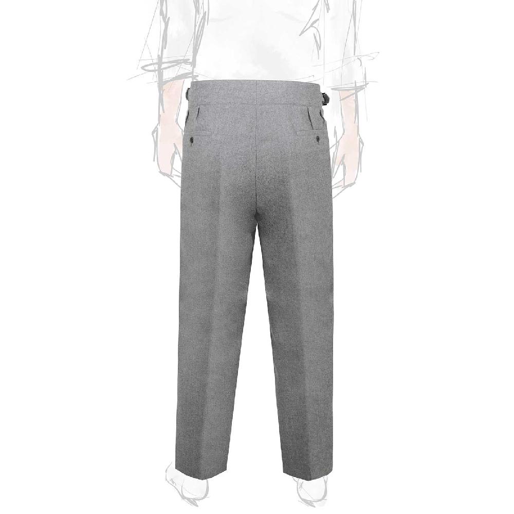 Rubinacci Pantalone manny in flanella grigio chiaro Soddisfazione Garantita