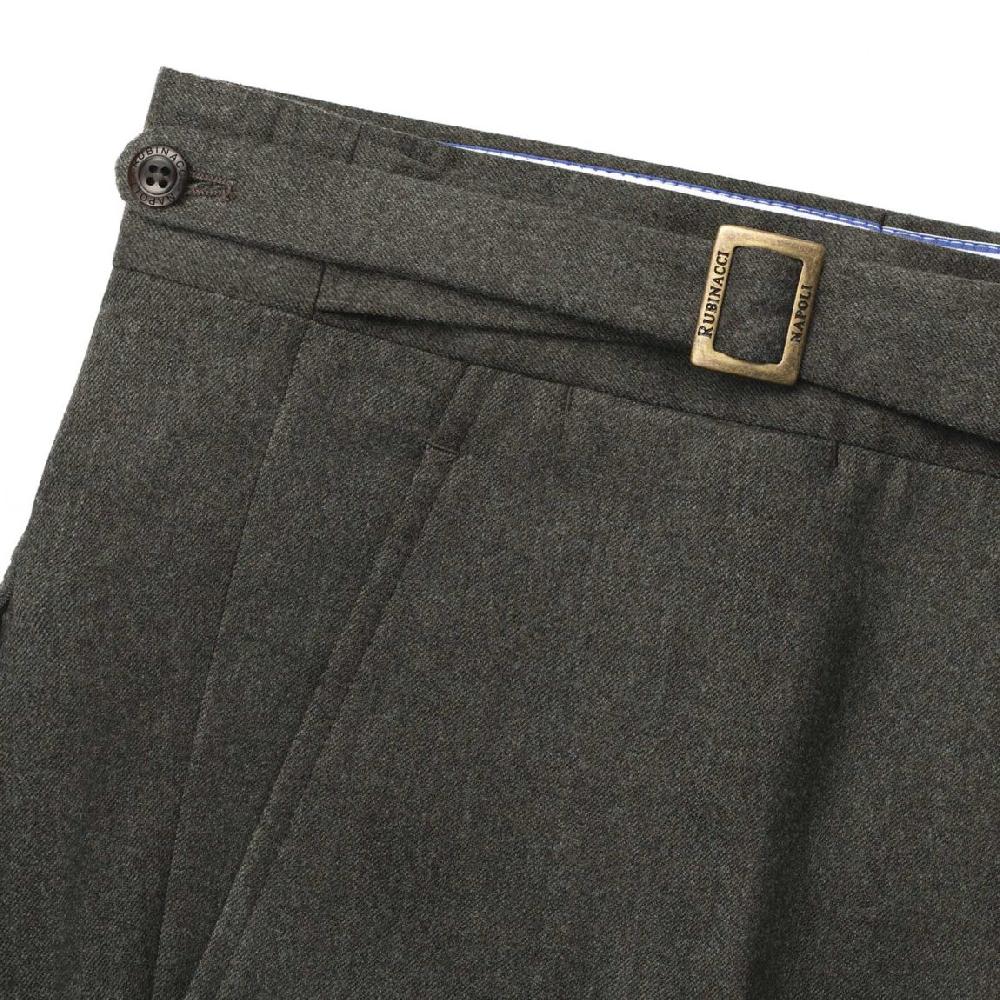 Rubinacci Pantalone genny in flanella verde Negozi Online