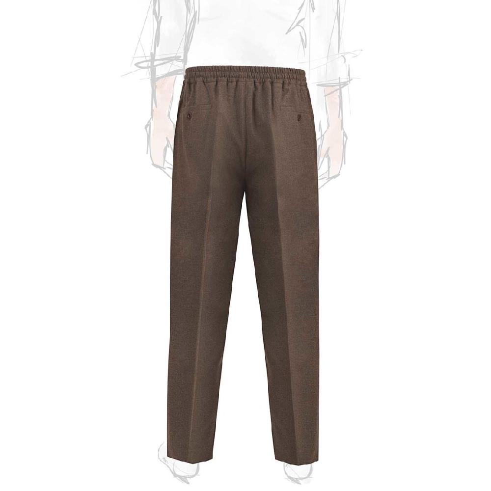 Rubinacci Pantalone leisure in flanella nocciola Fino Al -60%