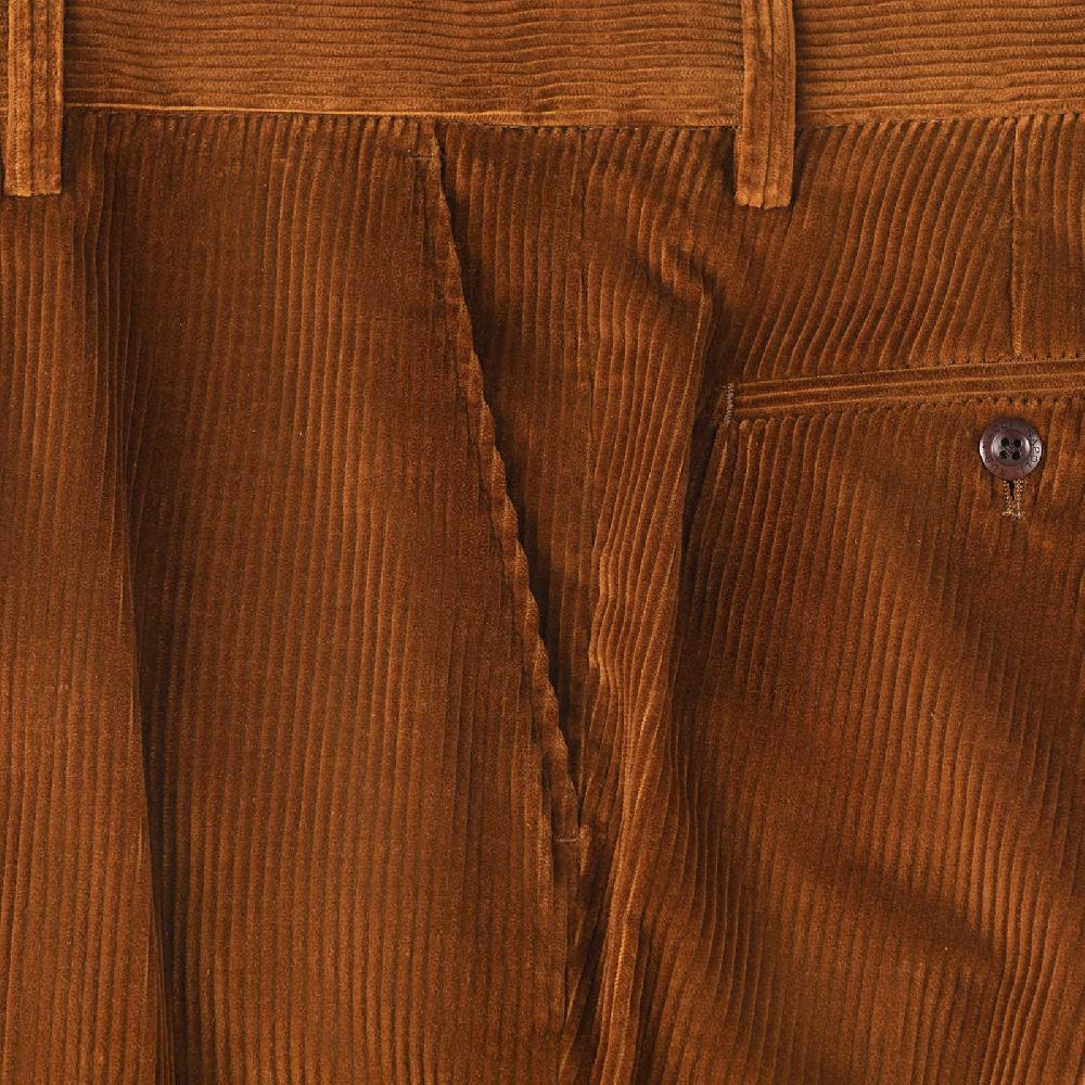 Rubinacci Pantalone in velluto a coste ruggine Convenienza