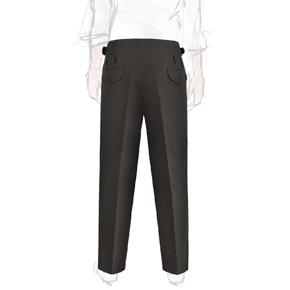 Rubinacci Pantalone manny in flanella verde Offerta