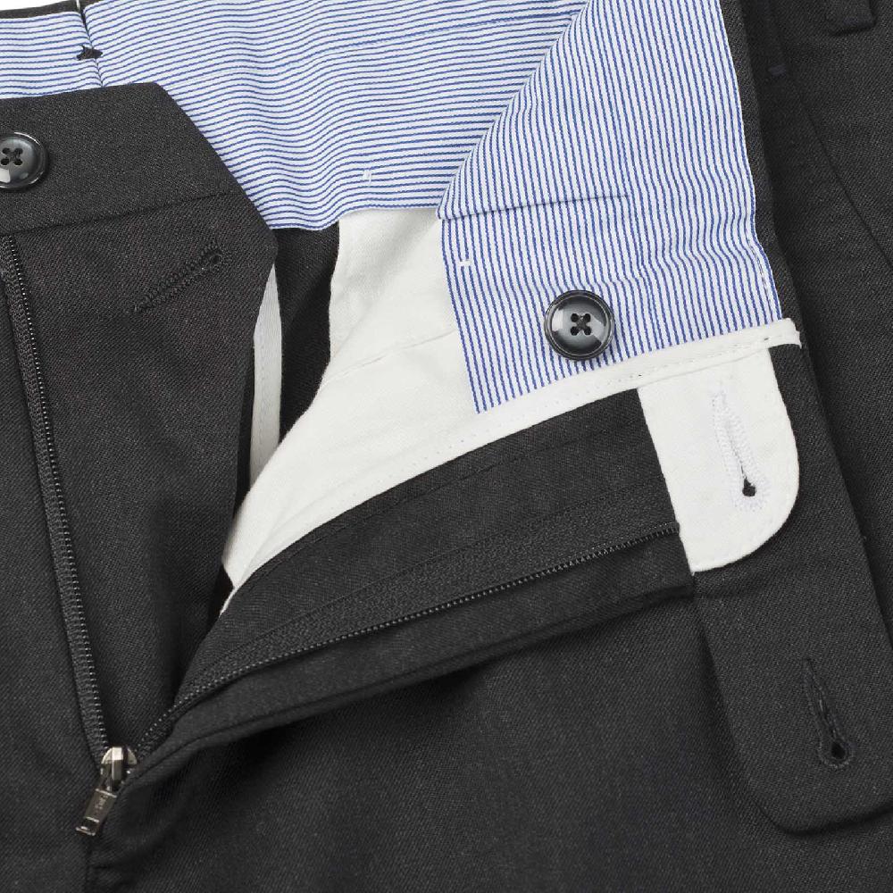 Rubinacci Pantalone in lana grigio scuro Outlet
