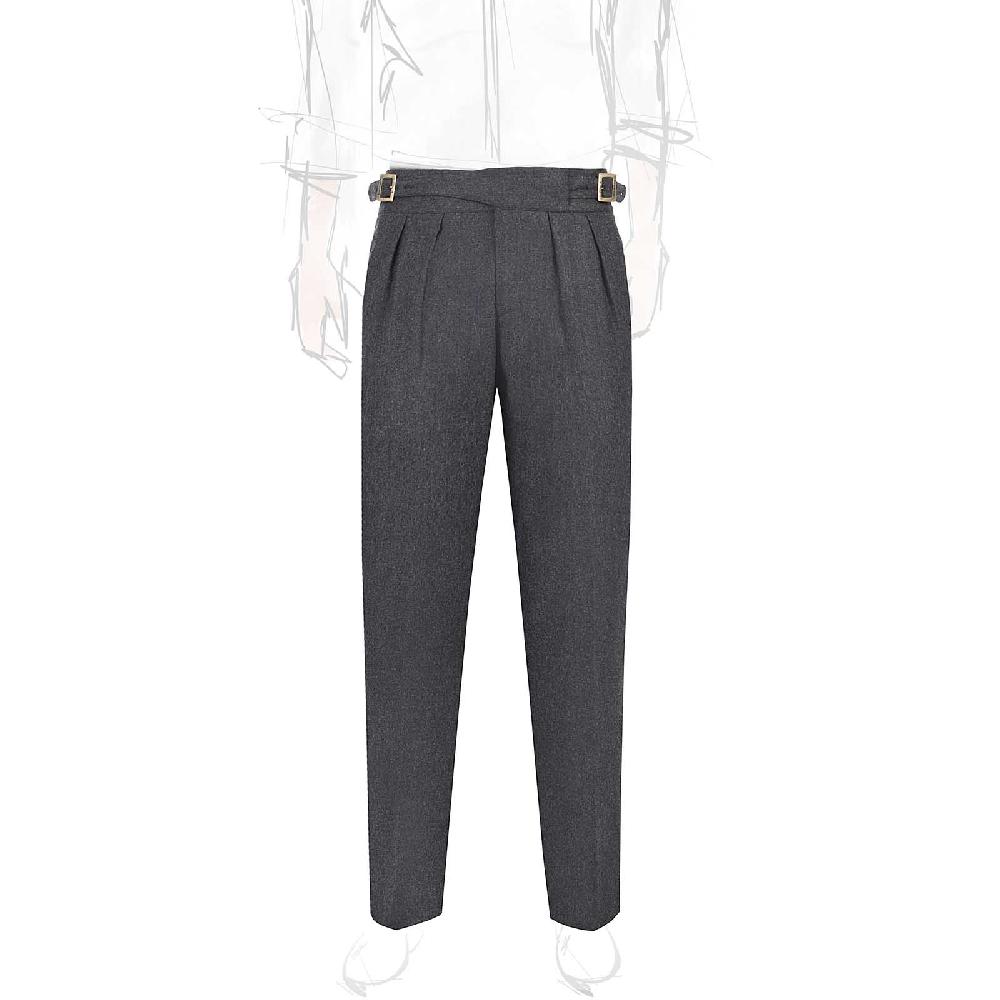 Rubinacci Pantalone manny in lana e cashmere carbone limited edition Hotsell