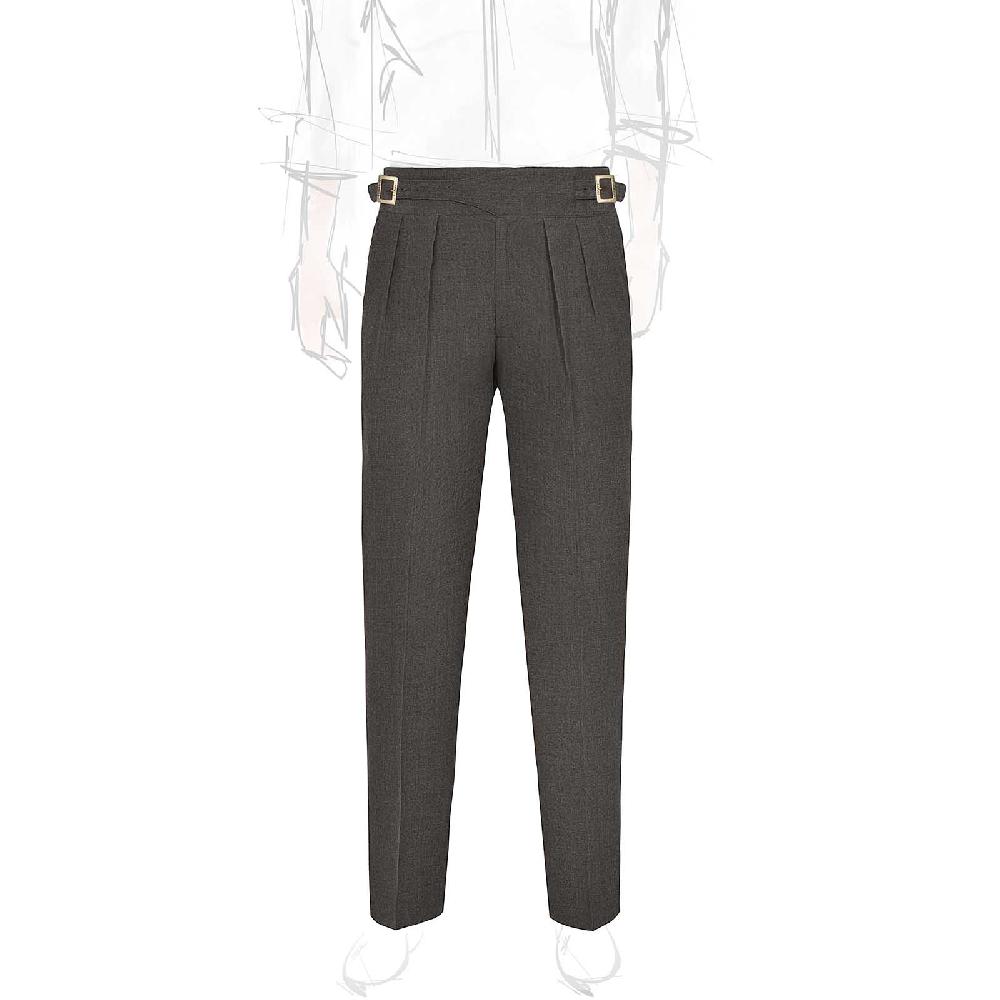 Rubinacci Pantalone manny in flanella tortora limited edition Vendita Economica