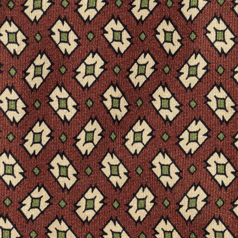 Rubinacci Cravatta in twill di seta con stampa geometrica bordeaux Flash Sale