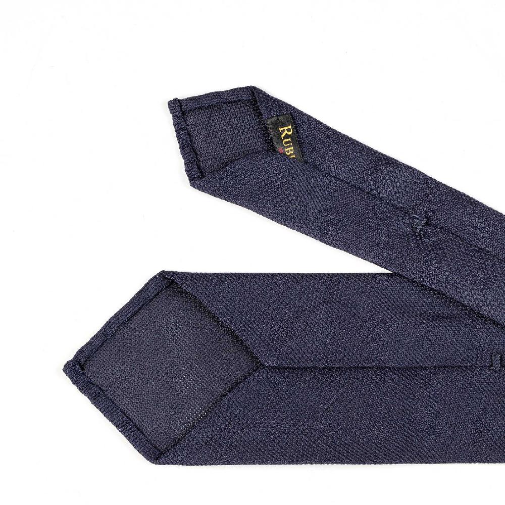 Rubinacci Cravatta in garza di seta blu navy Offerte stagionali