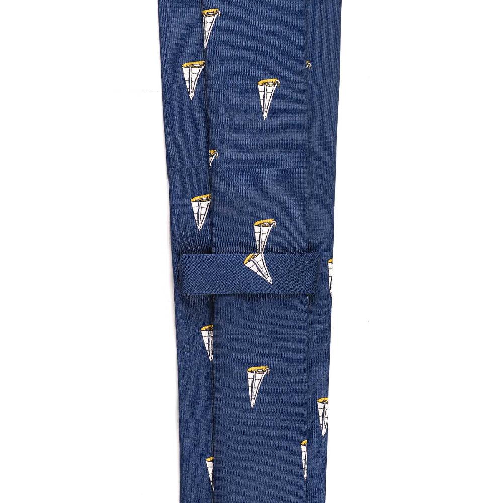 Rubinacci Cravatta in twill di seta con stampa vela gialla Super Saving Price
