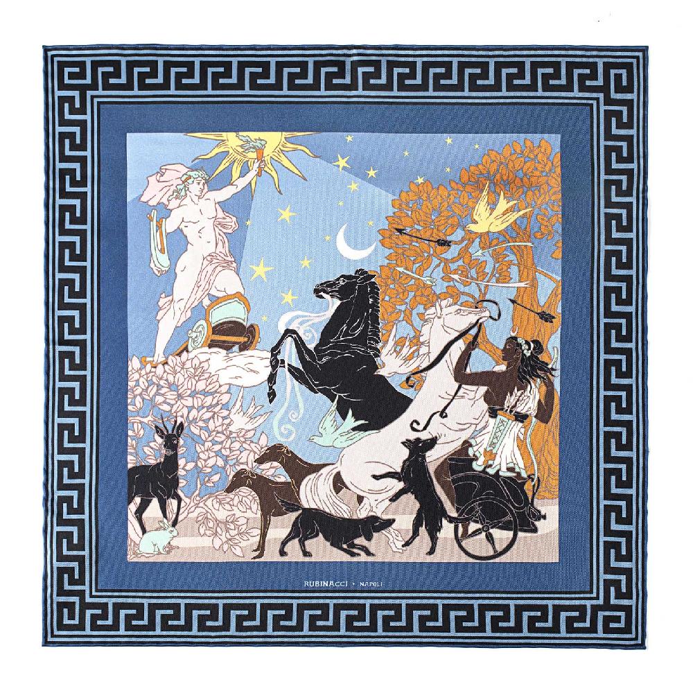 Rubinacci Pochette Artemide e Apollo blu Sostegno trimestrale