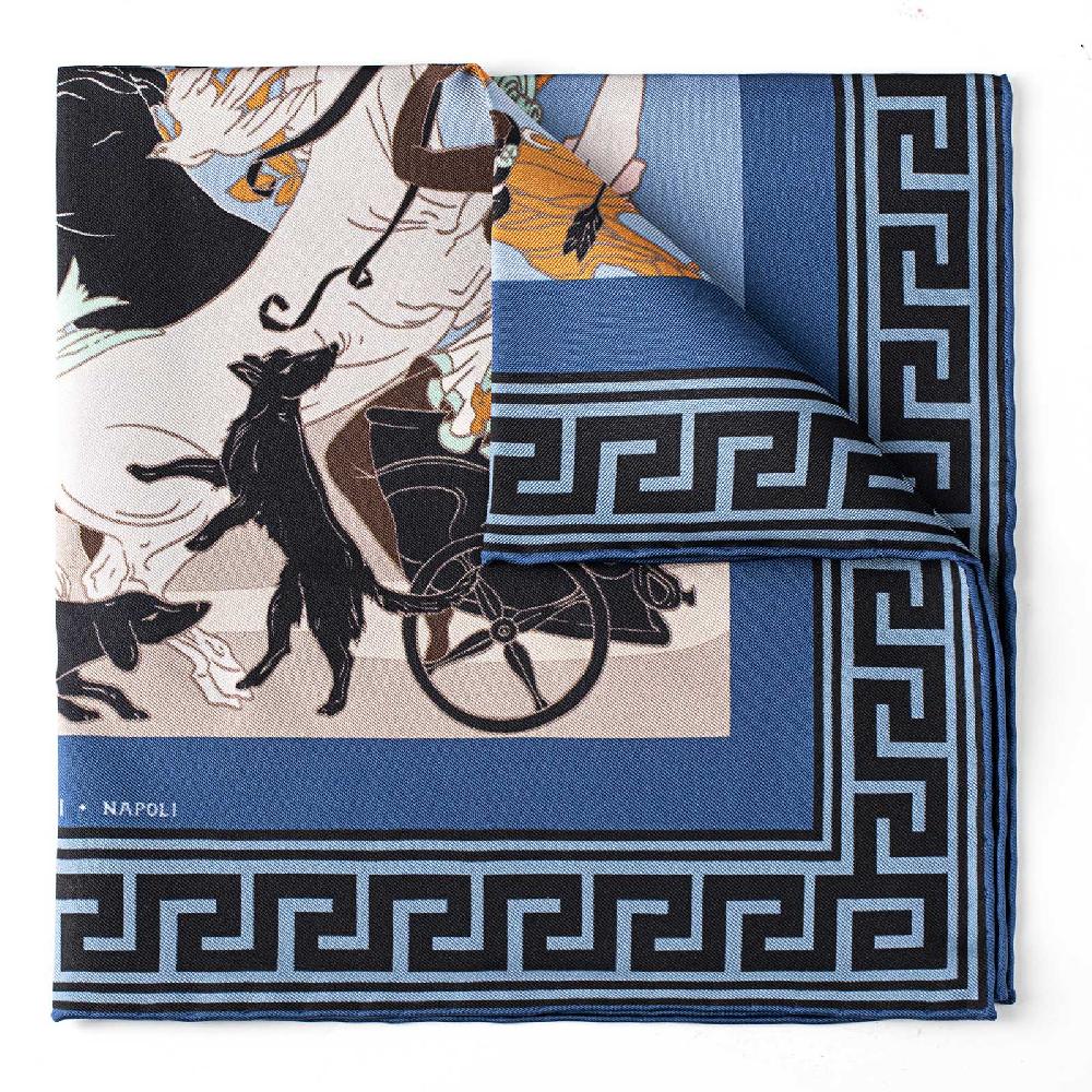 Rubinacci Pochette Artemide e Apollo blu Sostegno trimestrale