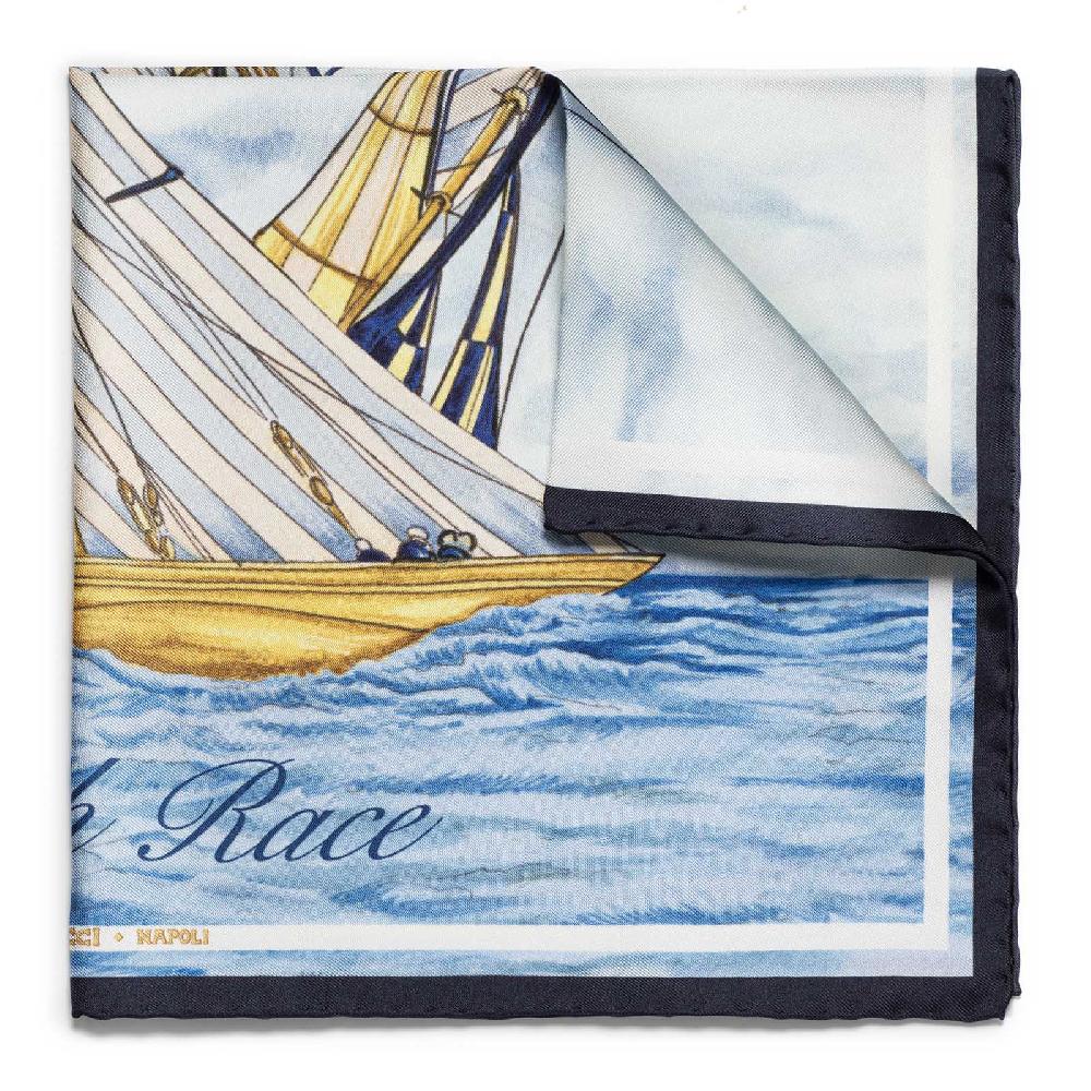 Rubinacci Pochette match race new zeland team blu notte Trasporto libero internazionale