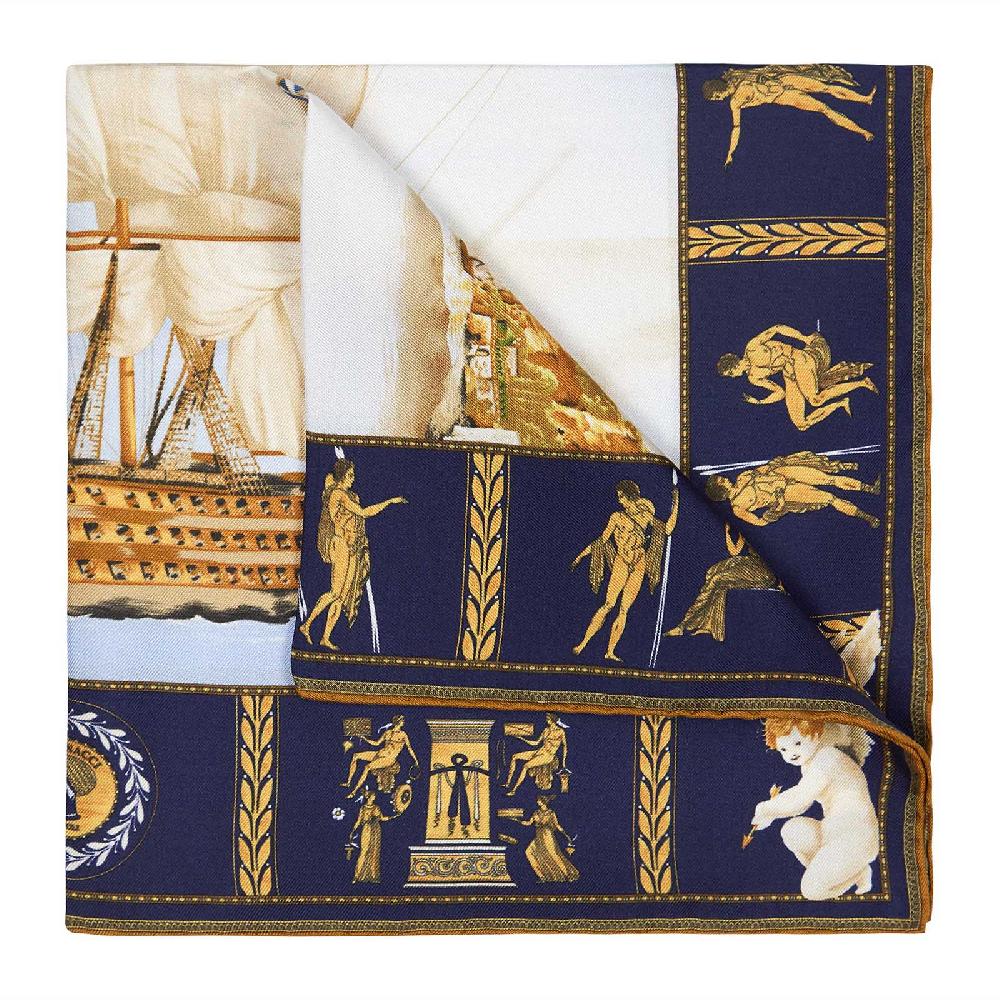 Rubinacci Pochette victory navy blu 50% di sconto per tempo limitato