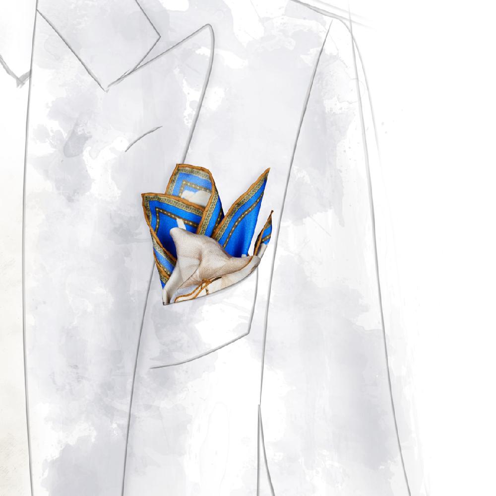 Rubinacci Pochette victory azzurro 2025