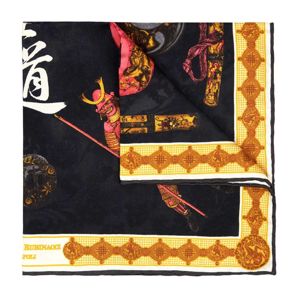 Rubinacci Pochette samurai nero Italy