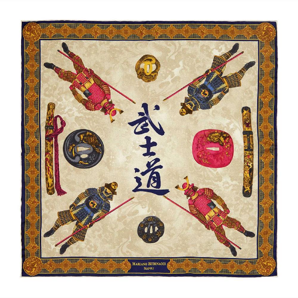 Rubinacci Pochette samurai blu navy Italia